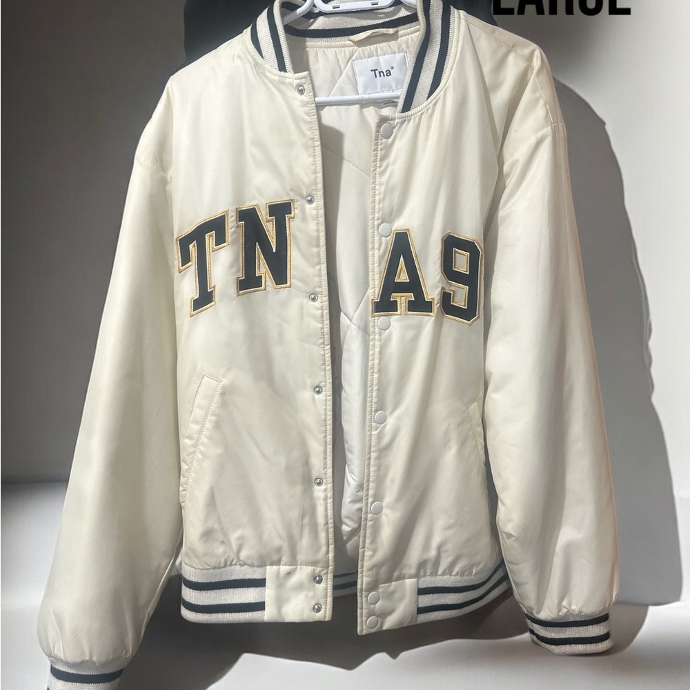 TNA Cream Varsity Jacket L